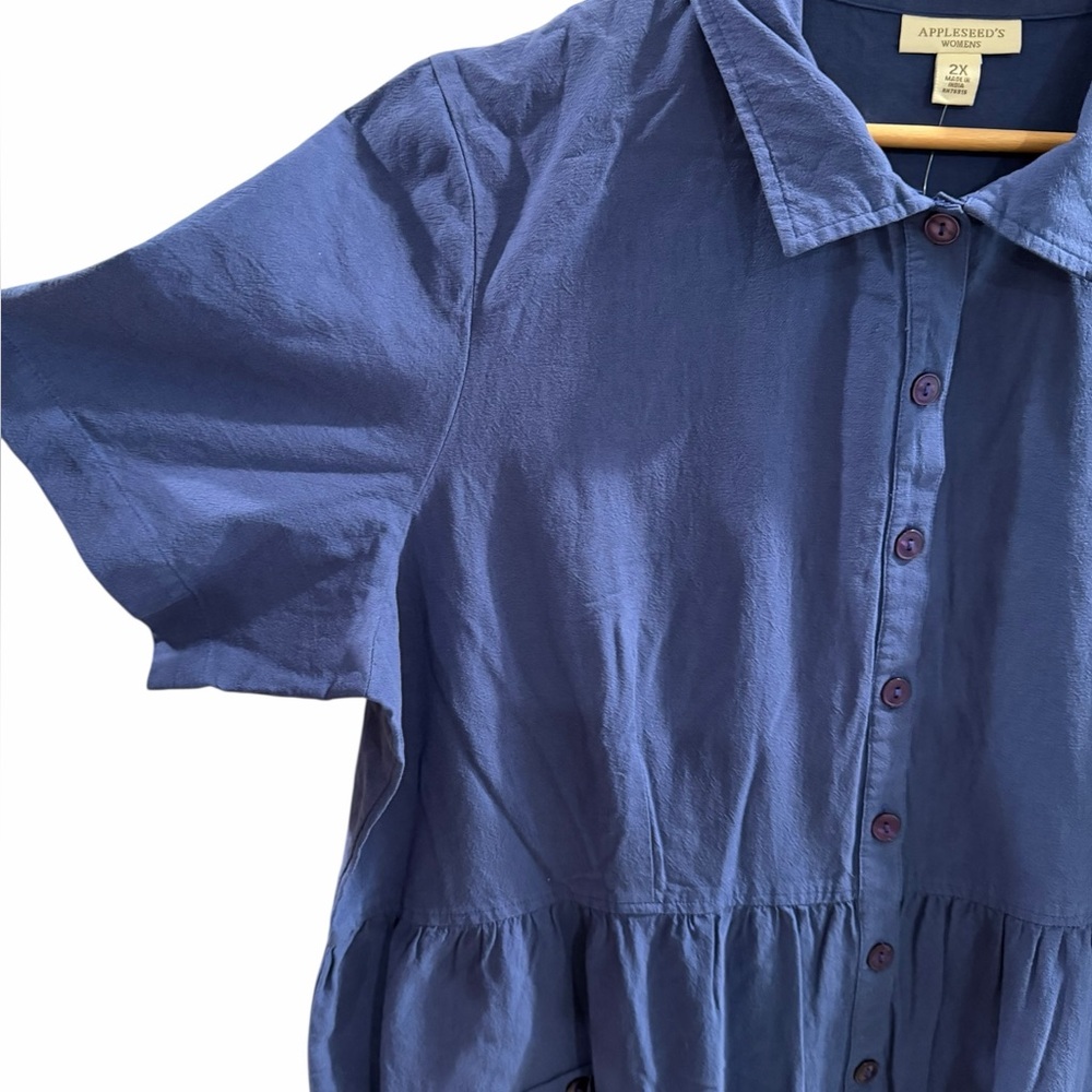 Appleseed's Plus Size Short Sleeve Dress - Picture 4 of 8